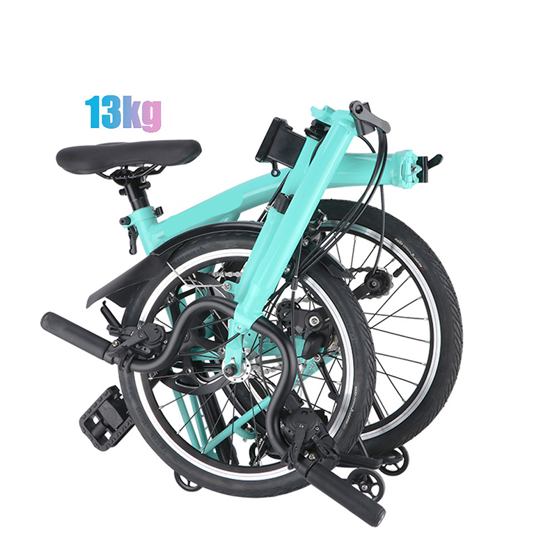 Nuova bici LP Litepro BMX pieghevole a tre stadi Bicicletta portatile da viaggio all'aperto a 9 velocità Bicicletta per adulti Bicicletta per bambini